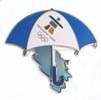 Bright Blue Umbrella Pin