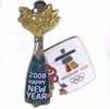 New Year's Eve Champagne Pin