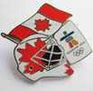 Canada Goalie Mask 
Canada Flag Pin