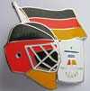 German Goalie Mask German Flag Pin
